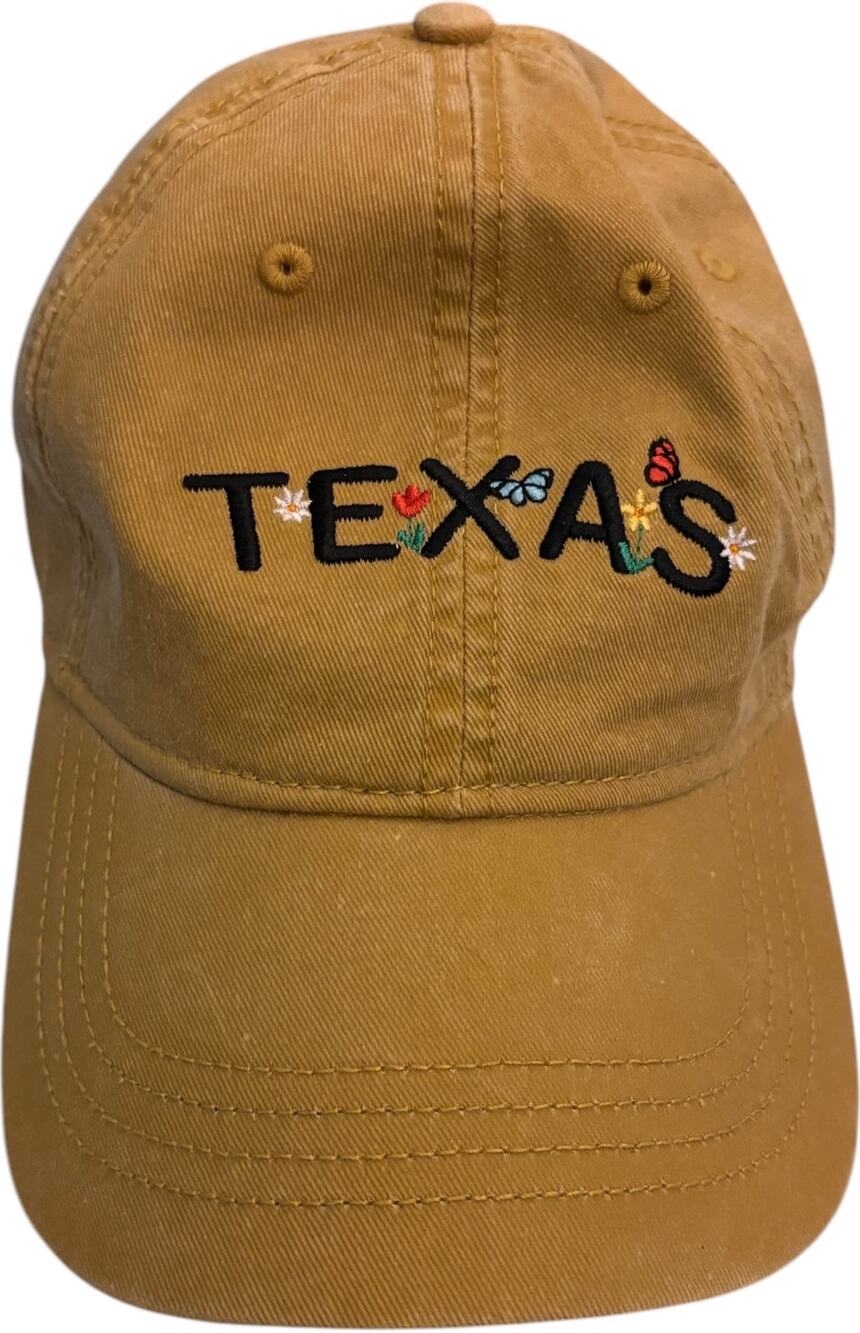 Home Free Khaki Texas Nature Embroidered Adjustable Baseball Cap
